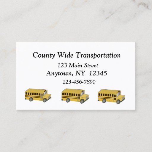 Customizable Transportation Business Card