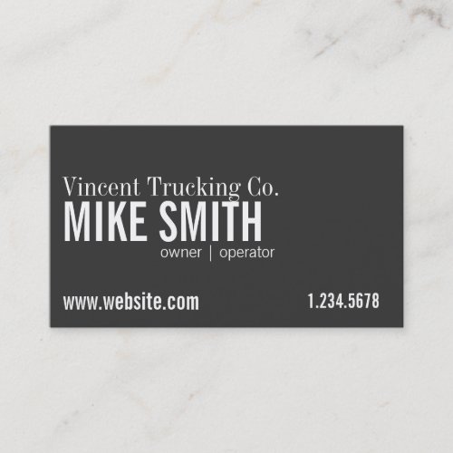 Transportation Business Card