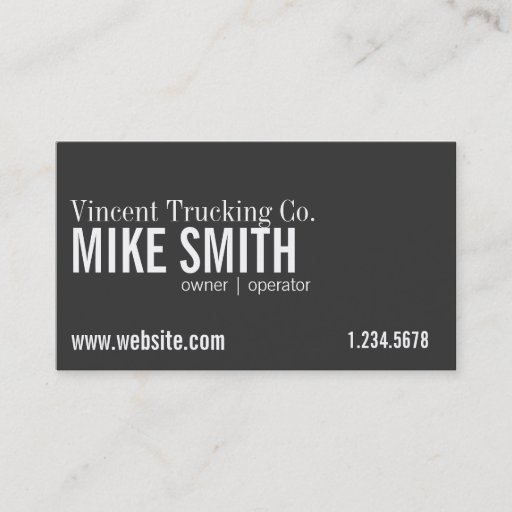 Customizable Transportation Business Card