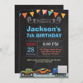 Transportation Car Truck Birthday Invitation (Front/Back)