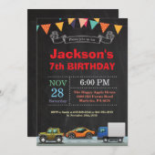 Transportation Car Truck Birthday Invitation (Front/Back)