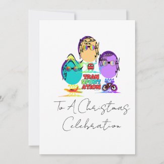 Transportation Caricature  Christmas Celebration