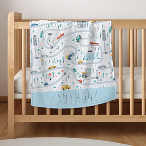 Transportation Cars & Trucks Baby Blanket
