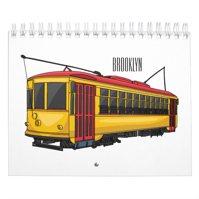 Transportation cartoon illustration calendar (Cover)