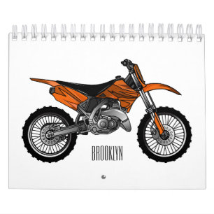 Transportation cartoon illustration calendar