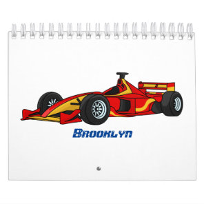 Transportation cartoon illustration calendar