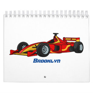 Transportation cartoon illustration calendar