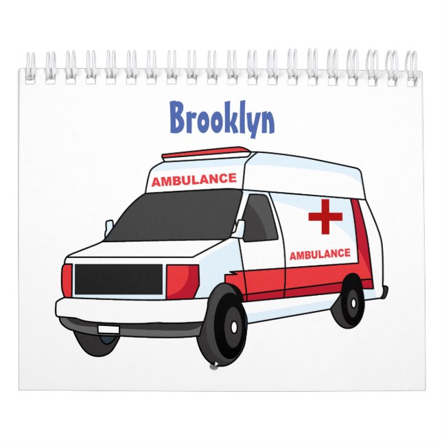 Transportation cartoon illustration calendar (Cover)