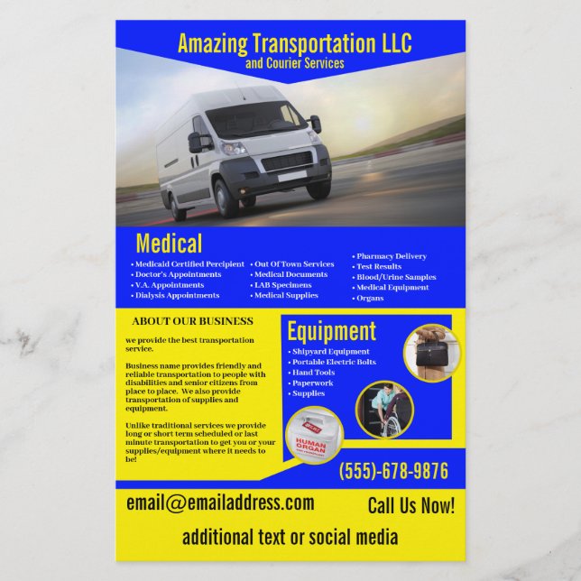 Transportation Company Flyer (Front)