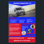 Transportation Company Flyer<br><div class="desc">This flyer is for a transportation company that transports people or supplies for companies.  Yellow can be changed to another color if needed.</div>