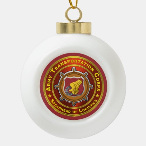 Transportation Corps  Ceramic Ball Christmas Ornament