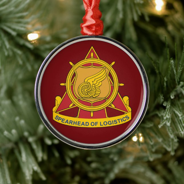 Transportation Corps Christmas Metal Ornament (Tree)