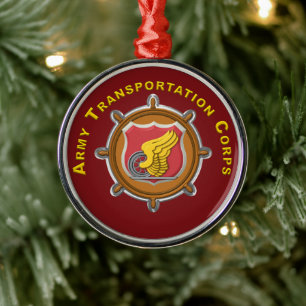 Transportation Corps Christmas Metal Ornament