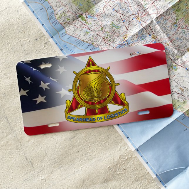 Transportation Corps License Plate (In Situ)