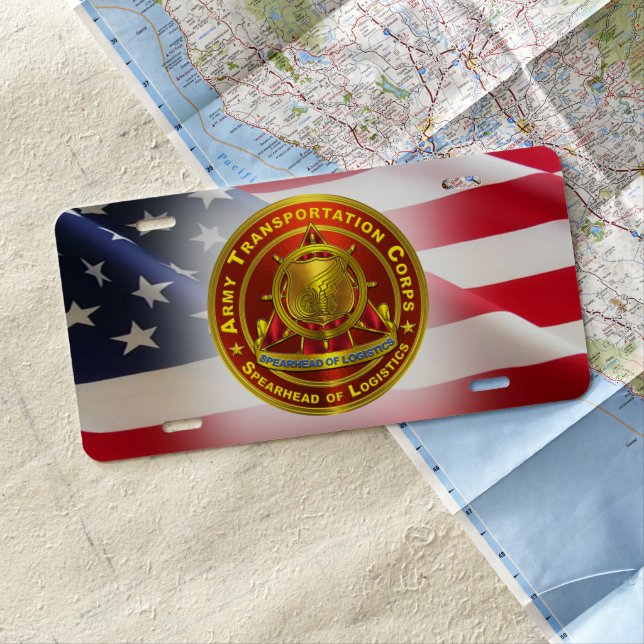 Transportation Corps License Plate (In Situ)