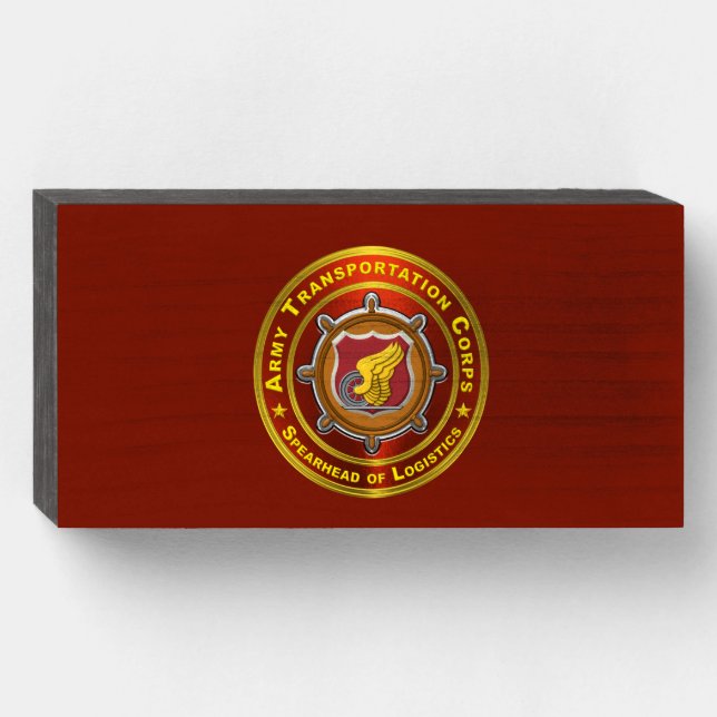 Transportation Corps Veteran Wooden Box Sign (Front Horizontal)