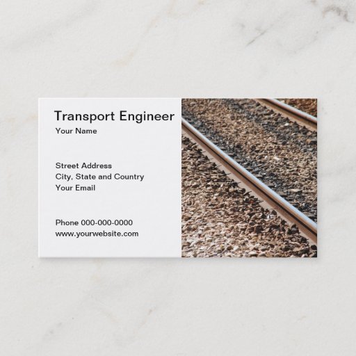 Customizable Transportation Engineer Business Card