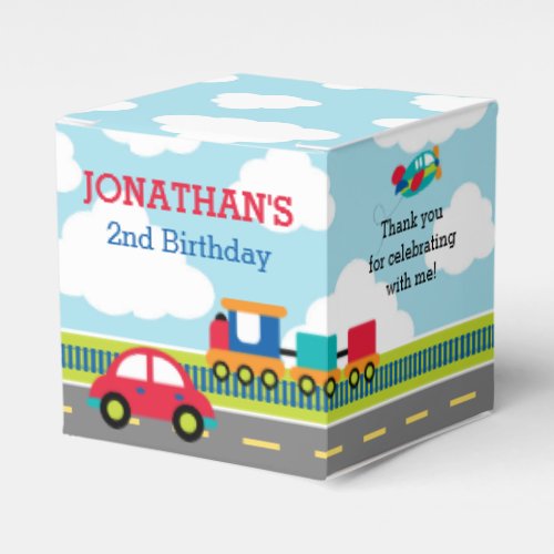 Transportation Favor Box Boys Birthday Favors