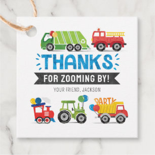 Transportation Favor Tags Vehicle Favor Tags