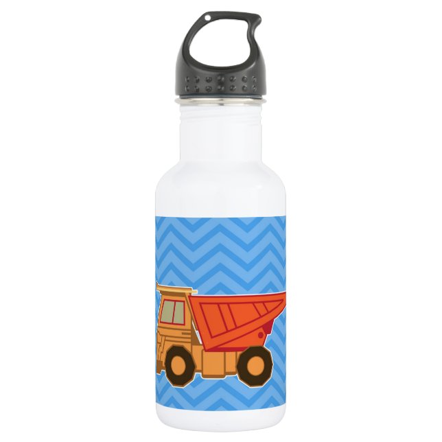 Transportation Heavy Equipment Dump Truck Stainless Steel Water Bottle (Front)