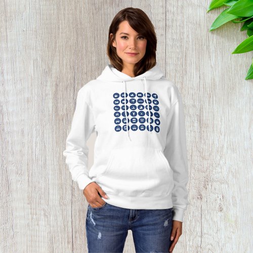 Transportation Icons Symbols In Blue Hoodie