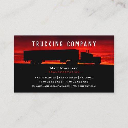 Transportation  Logistic  Truck Business Card