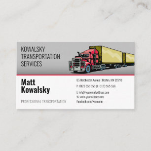Transportation & Logistic Truck Business Card
