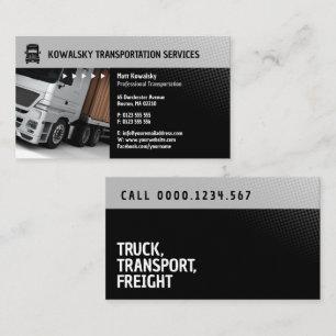Transportation & Logistic   Truck Business Card