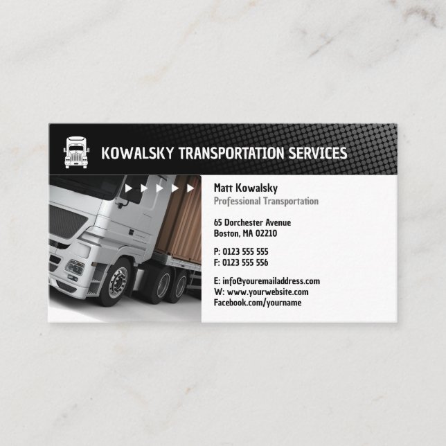 Transportation & Logistic | Truck Business Card (Front)