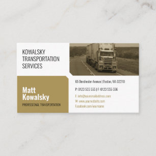 Transportation & Logistic   Truck Business Card