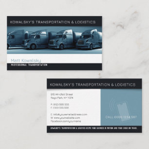 Transportation & Logistic   Trucks Business Card
