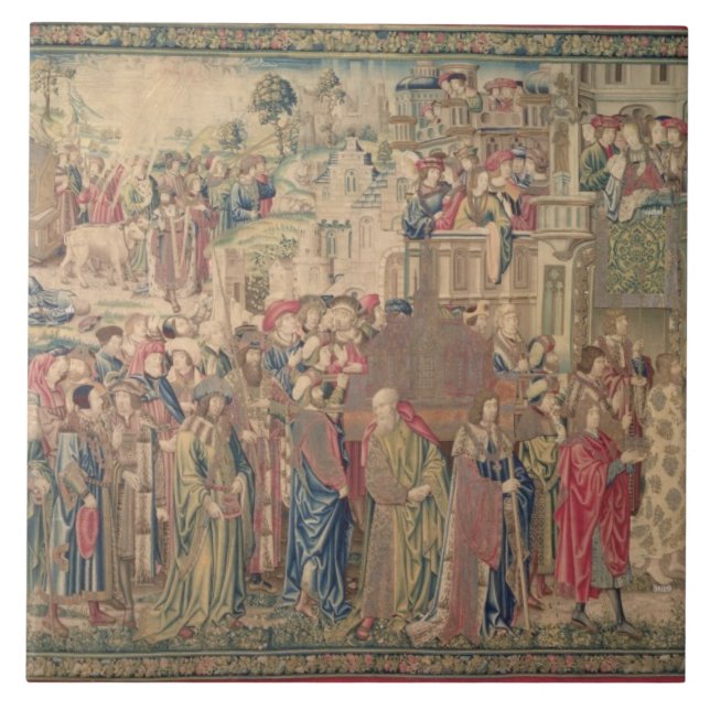 Transportation of the Ark of the Covenant, Tapestr Tile (Front)