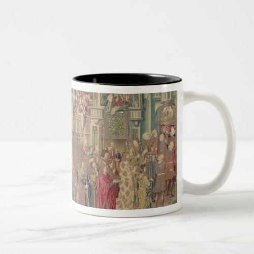 Transportation of the Ark of the Covenant Tapestr Two_Tone Coffee Mug