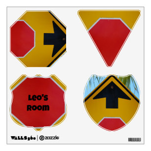 Transportation Pop Art Red Yellow and Black Wall Decal