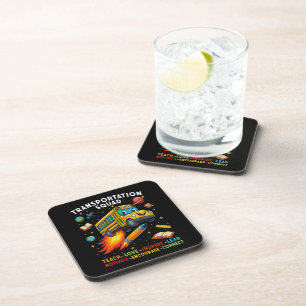 Transportation Squad Funny School Bus Driver Beverage Coaster