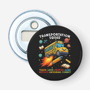 Transportation Squad Funny School Bus Driver Bottle Opener
