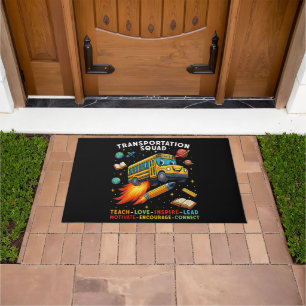 Transportation Squad Funny School Bus Driver Doormat