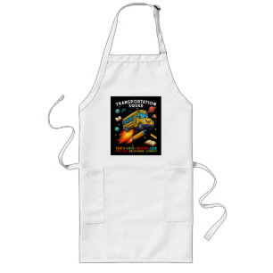 Transportation Squad Funny School Bus Driver Long Apron