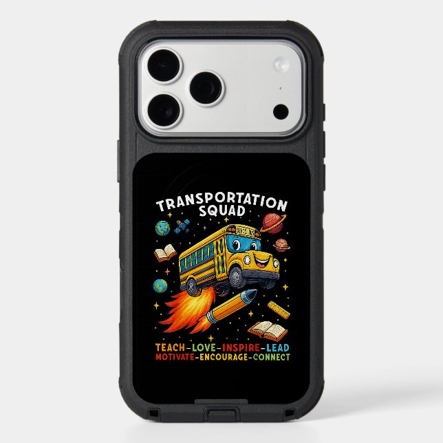 Transportation Squad Funny School Bus Driver Otterbox iPhone Case (Back)
