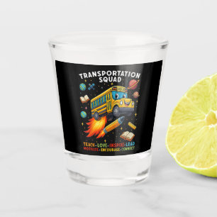 Transportation Squad Funny School Bus Driver Shot Glass