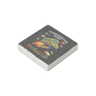 Transportation Squad Funny School Bus Driver Stone Magnet