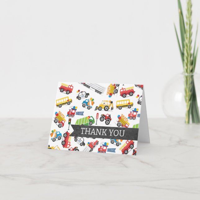 Transportation Thank You Card Vehicle Thank You (Front)