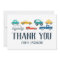 Transportation Theme Birthday Thank You Card