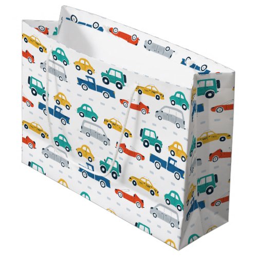 Transportation Theme Birthday Wrapping Paper Large Gift Bag