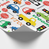 Transportation (Vehicle) Car Truck Bright Color Wrapping Paper (Corner)
