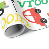 Transportation (Vehicle) Car Truck Bright Color Wrapping Paper (Roll Corner)