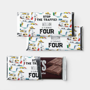 Transportation Vehicles Cars Stop Traffic Birthday Hershey Bar Favors
