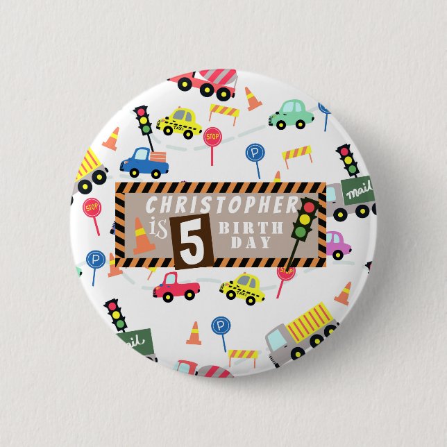 Transportation White Button (Front)