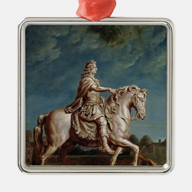 Transporting the Equestrian Statue of Louis XIV Metal Ornament (Front)