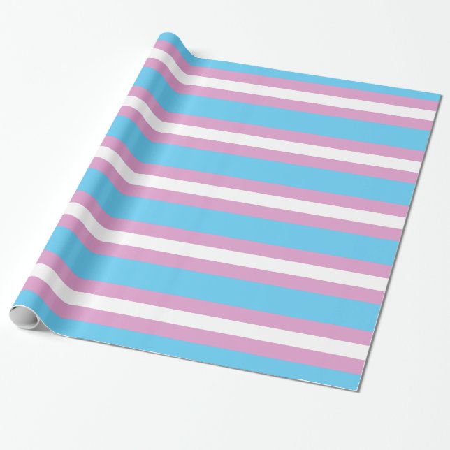 TRANSSEXUAL PRIDE STRIPES DESIGN -.png Wrapping Paper (Unrolled)